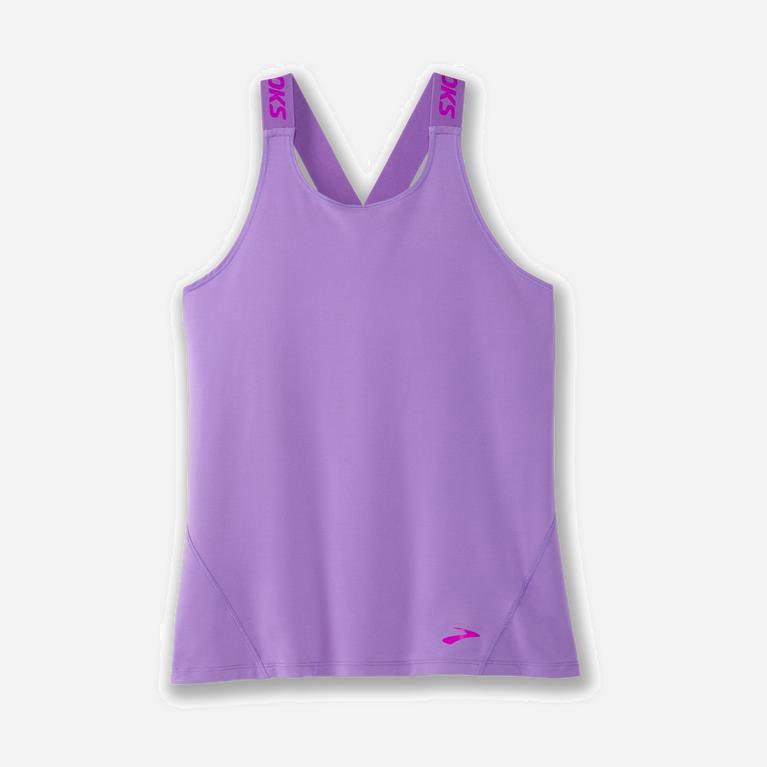 Brooks Women's Pick-Up Running Tank Top Singapore - Heliotrope/MediumPurple (91876-VNEL)